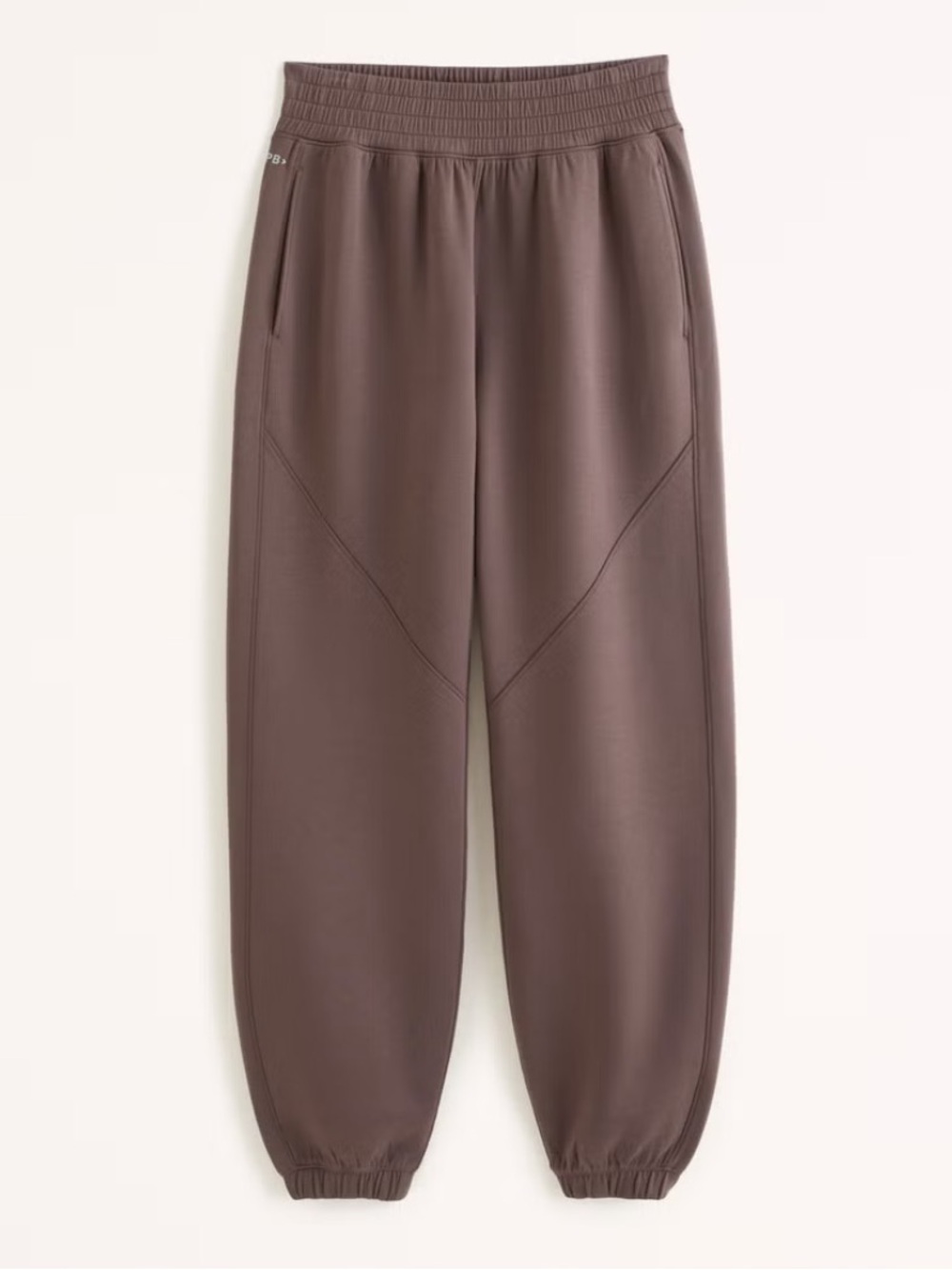 Abercrombie YPB neoknit jogger sweatpants small short petite brown